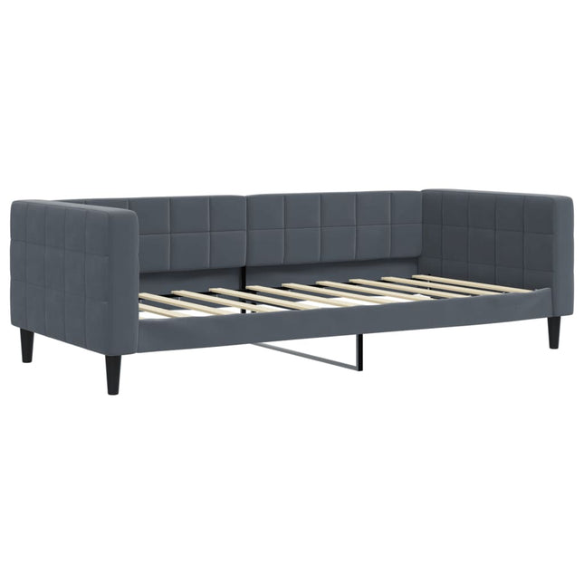 Letto da Giorno Grigio Scuro 90x190 cm in Velluto