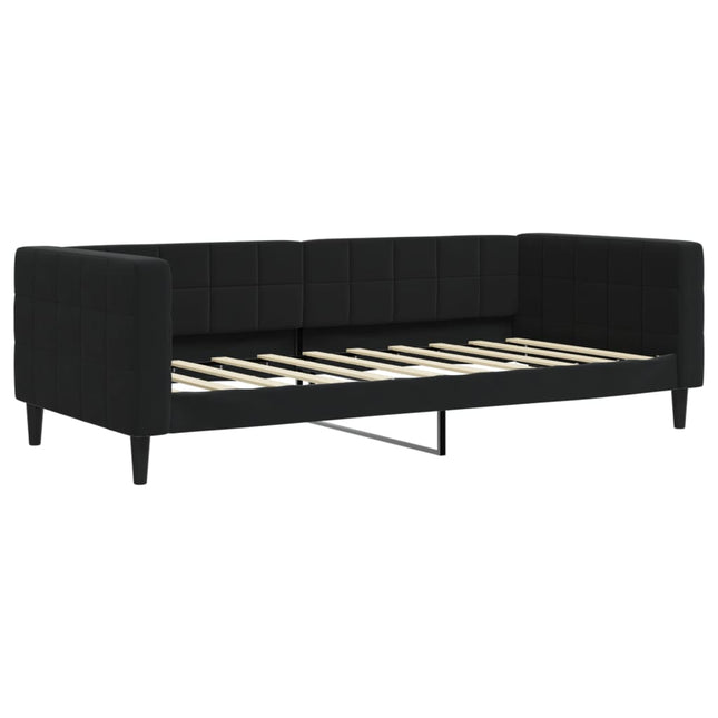 Letto da Giorno Nero 90x190 cm in Velluto