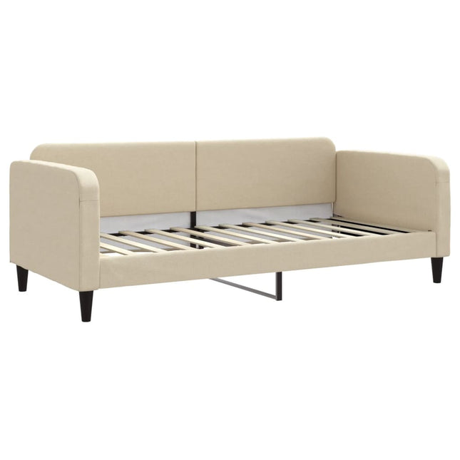 Letto da Giorno Crema 90x200 cm in Tessuto