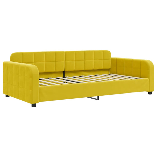 Letto da Giorno Giallo 100x200 cm in Velluto
