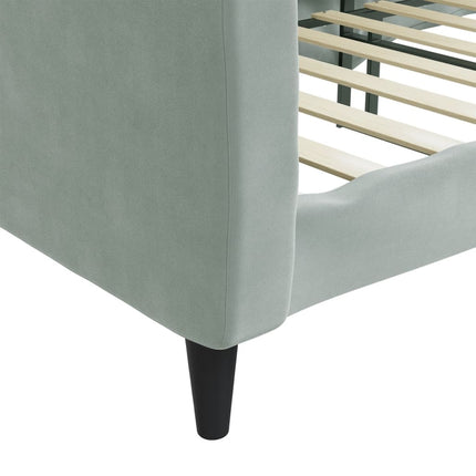 Letto da Giorno Grigio Chiaro 90x190 cm in Velluto