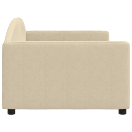 Letto da Giorno Crema 90x200 cm in Tessuto