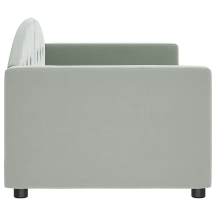 Letto da Giorno Grigio Chiaro 80x200 cm in Velluto