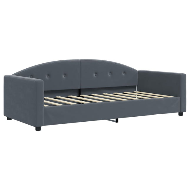 Letto da Giorno Grigio Scuro 90x190 cm in Velluto