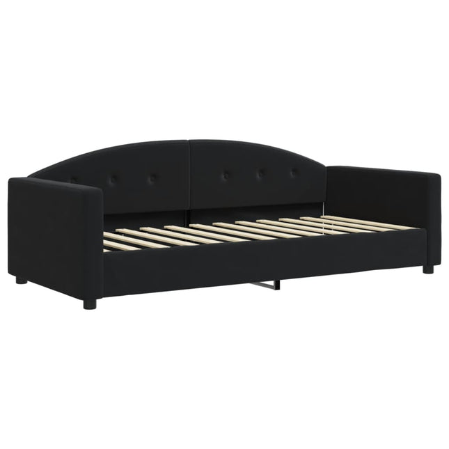 Letto da Giorno Nero 90x190 cm in Velluto