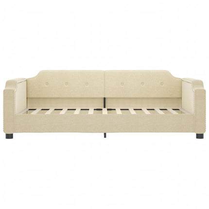 Letto da Giorno Crema 100x200 cm in Tessuto