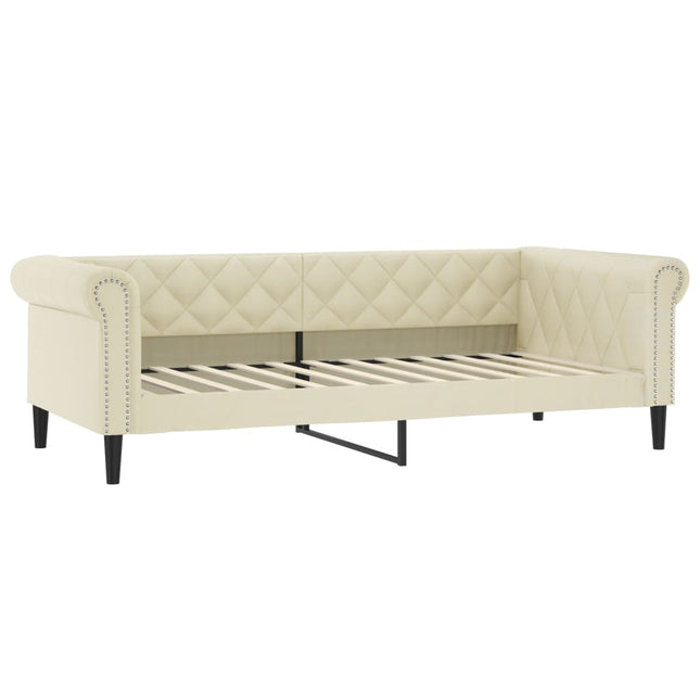 Letto da Giorno Crema 90x200 cm in Similpelle