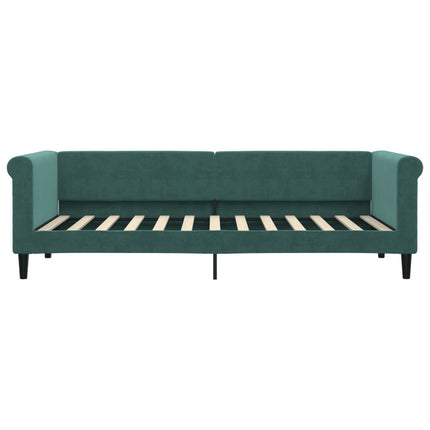 Letto da Giorno Verde Scuro 80x200 cm in Velluto