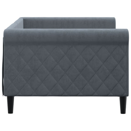 Letto da Giorno Grigio Scuro 90x200 cm in Velluto