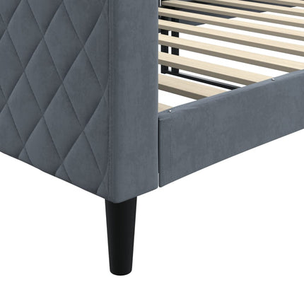 Letto da Giorno Grigio Scuro 90x200 cm in Velluto