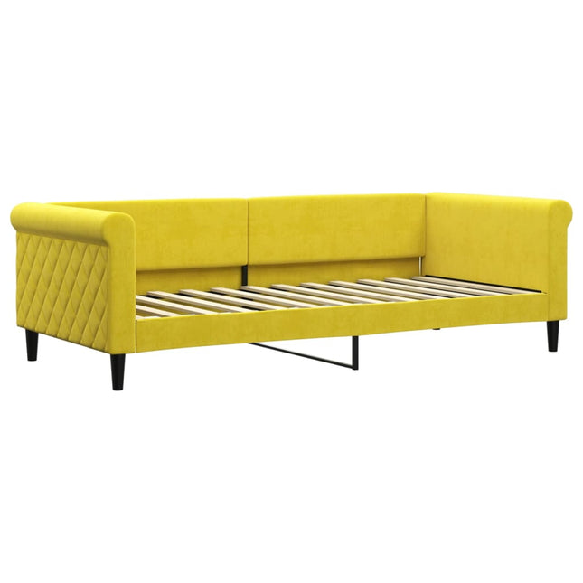Letto da Giorno Giallo 90x200 cm in Velluto