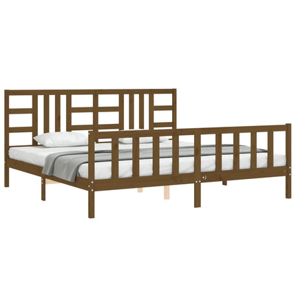 Giroletto con Testiera ambra 200x200 cm in Legno Massello