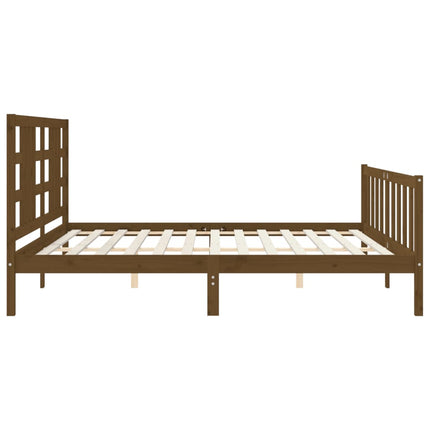 Giroletto con Testiera ambra 200x200 cm in Legno Massello
