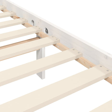 Letto senza Materasso Bianco 140x190 cm Legno Massello di Pino