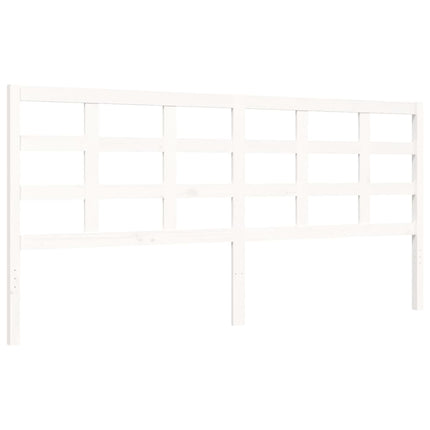 Giroletto senza Materasso Bianco 200x200 cm Legno Massello Pino
