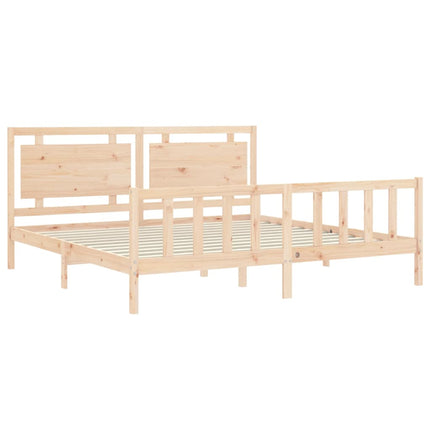 Giroletto con Testiera 180x200 cm in Legno Massello