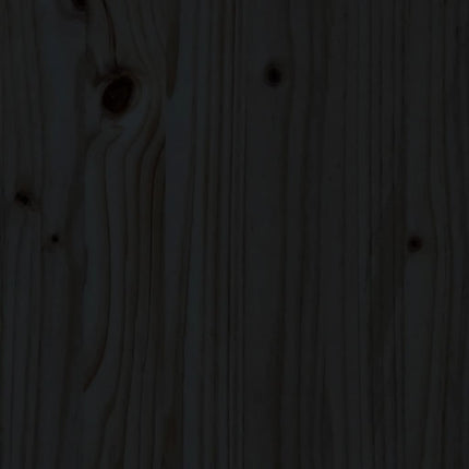 Giroletto con Testiera Nero King Size in Legno Massello