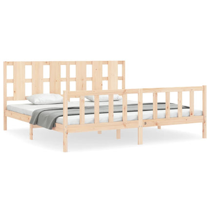 Giroletto senza Materasso 200x200 cm in Legno Massello di Pino