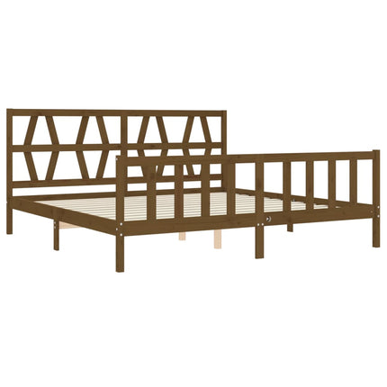 Giroletto con Testiera ambra 200x200 cm in Legno Massello