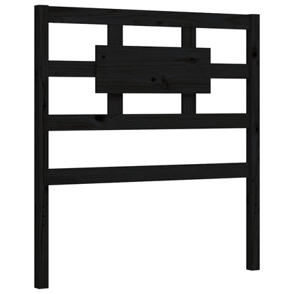 Giroletto con Testiera Nero Small Single in Legno Massello