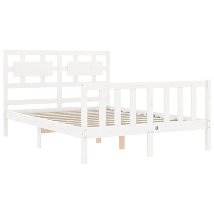 Giroletto senza Materasso Bianco 120x200 cm Legno Massello Pino