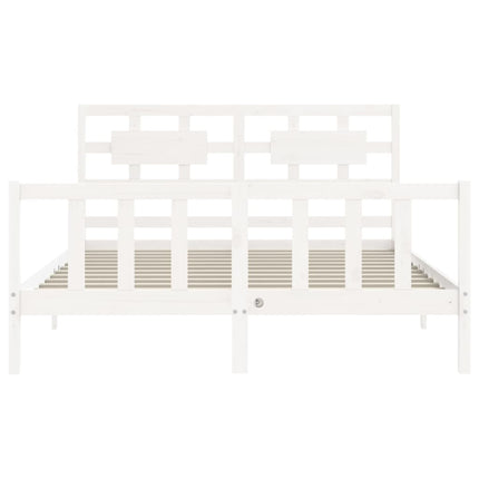 Giroletto senza Materasso Bianco 160x200 cm Legno Massello Pino