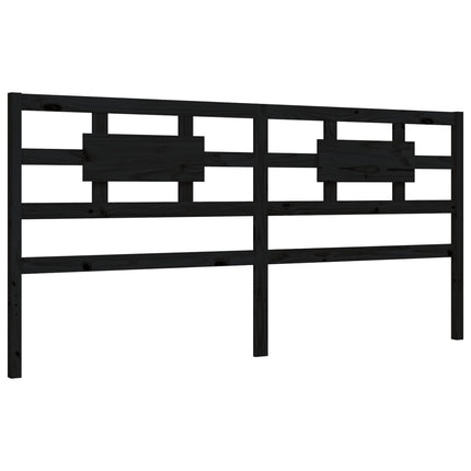 Giroletto con Testiera Nero Super King Size Legno Massello