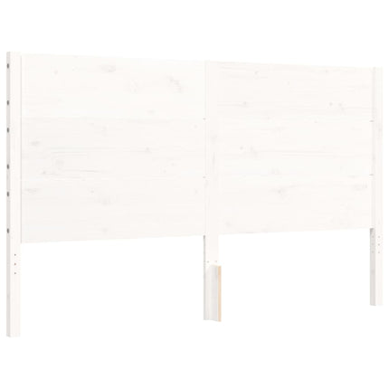 Giroletto senza Materasso Bianco 160x200 cm Legno Massello Pino