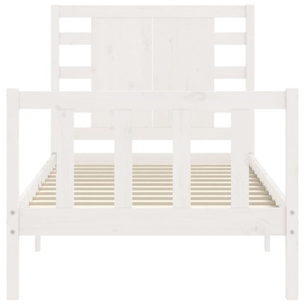Giroletto senza Materasso Bianco 100x200 cm Legno Massello Pino