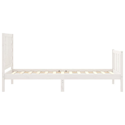 Giroletto senza Materasso Bianco 100x200 cm Legno Massello Pino