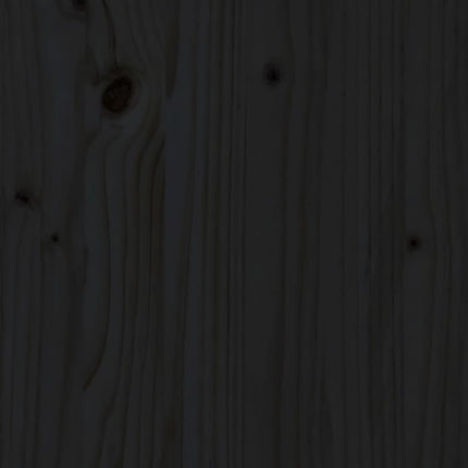 Giroletto con Testiera Nero 90x200 cm in Legno Massello