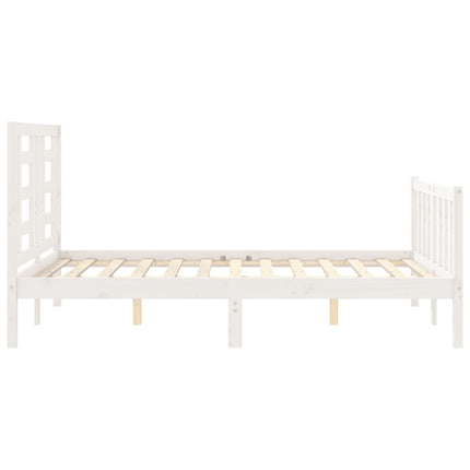 Giroletto senza Materasso Bianco 120x200 cm Legno Massello Pino