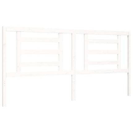 Giroletto senza Materasso Bianco 200x200 cm Legno Massello Pino