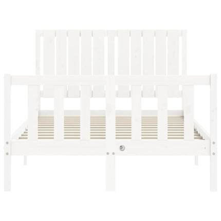 Giroletto con Testiera Bianco Small Double Legno Massello