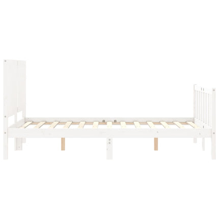 Giroletto con Testiera Bianco Small Double Legno Massello