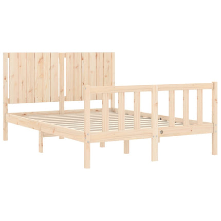 Letto senza Materasso 140x190 cm in Legno Massello di Pino