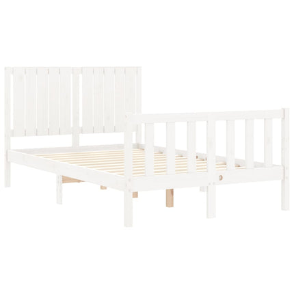 Giroletto senza Materasso Bianco 120x200 cm Legno Massello Pino
