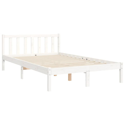 Giroletto senza Materasso Bianco 120x200 cm Legno Massello Pino