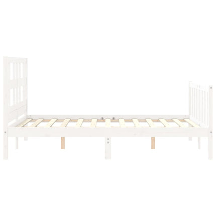 Giroletto con Testiera Bianco Small Double Legno Massello