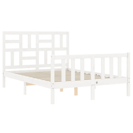 Giroletto con Testiera Bianco Double in Legno Massello
