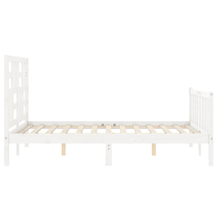 Giroletto con Testiera Bianco Double in Legno Massello
