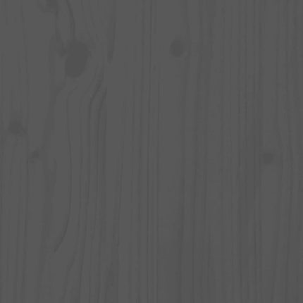 Giroletto con Testiera Grigio 200x200 cm in Legno Massello