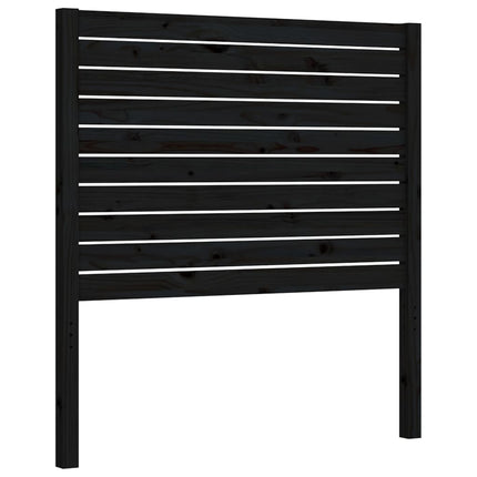 Giroletto con Testiera Nero Small Single in Legno Massello