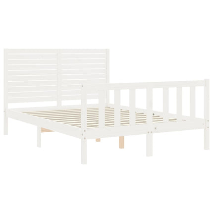 Giroletto senza Materasso Bianco 120x200 cm Legno Massello Pino
