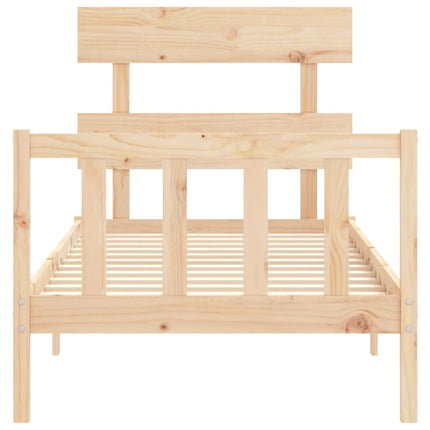 Giroletto senza Materasso 90x200 cm in Legno Massello di Pino