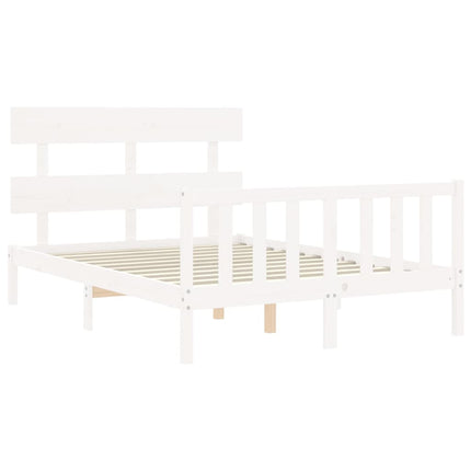 Giroletto senza Materasso Bianco 120x200 cm Legno Massello Pino