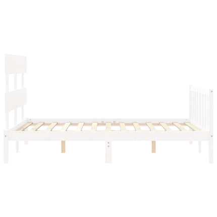 Giroletto senza Materasso Bianco 120x200 cm Legno Massello Pino