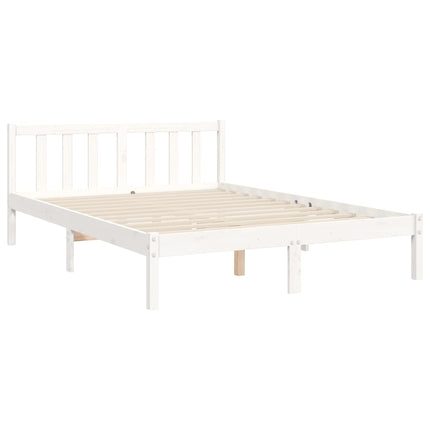 Giroletto senza Materasso Bianco 120x200 cm Legno Massello Pino
