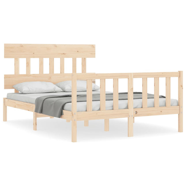 Letto senza Materasso 140x190 cm in Legno Massello di Pino