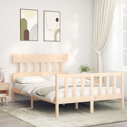 Letto senza Materasso 140x190 cm in Legno Massello di Pino